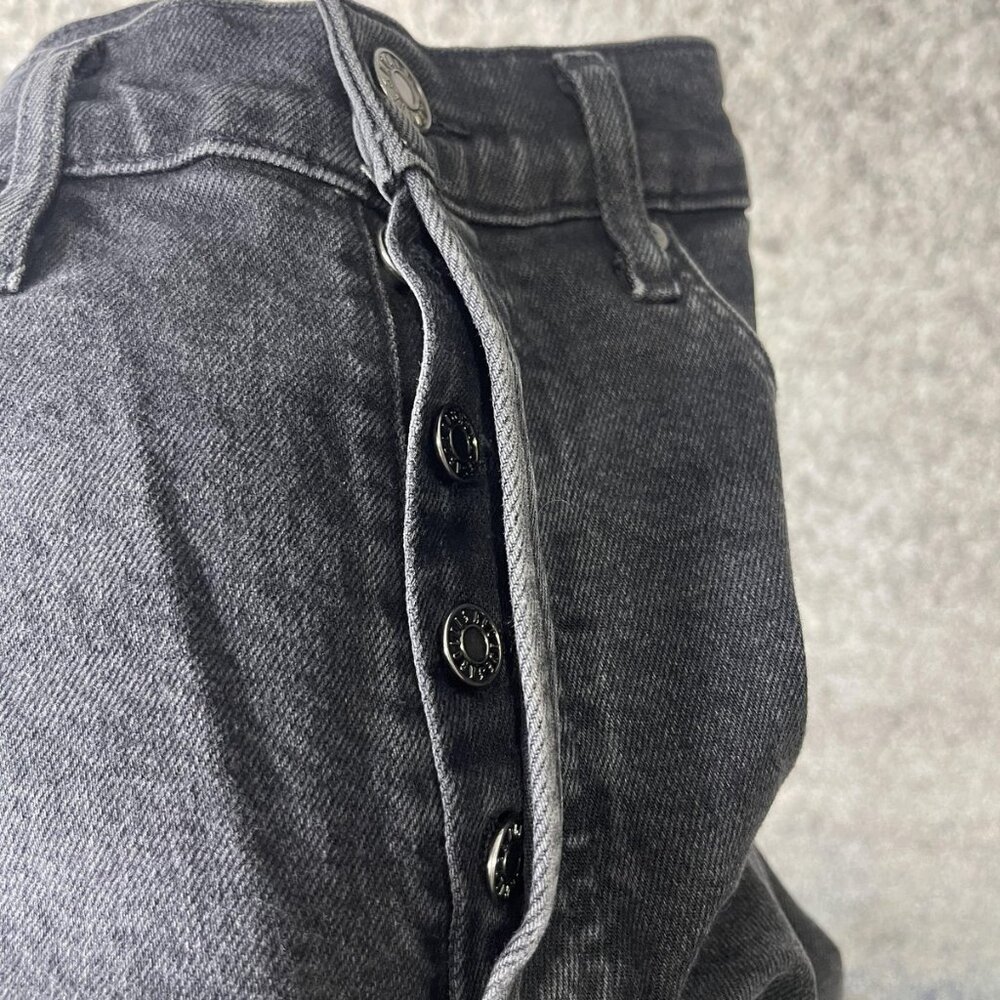 AGOLDE Jeans Womens‎ 25 Black High Rise Skinny Button Fly Organic Cotton Stretch - Picture 7 of 7